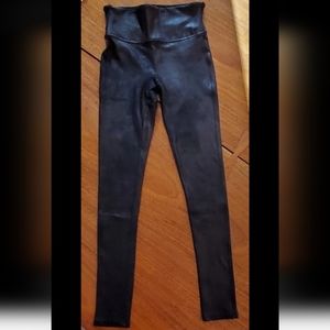 SPANX Faux Leather Leggings Petite Small